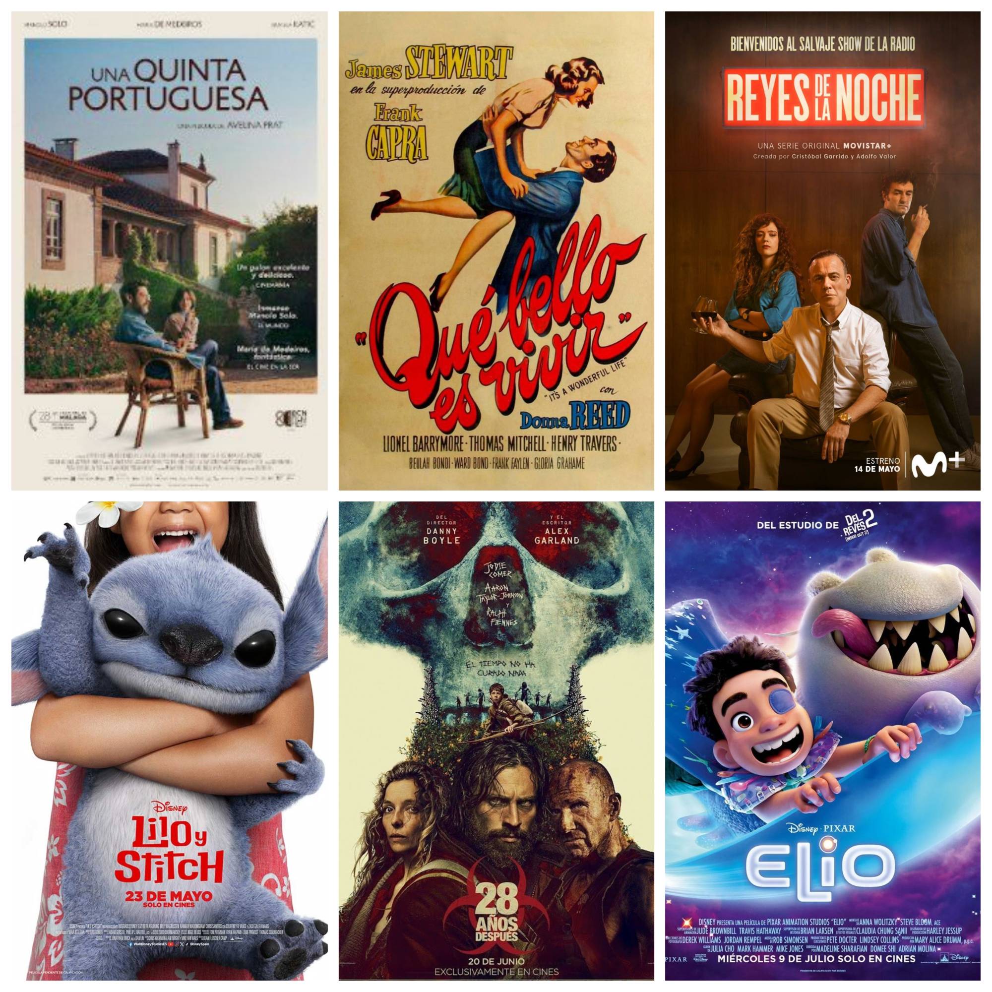 Collage con los carteles de las diferentes películas