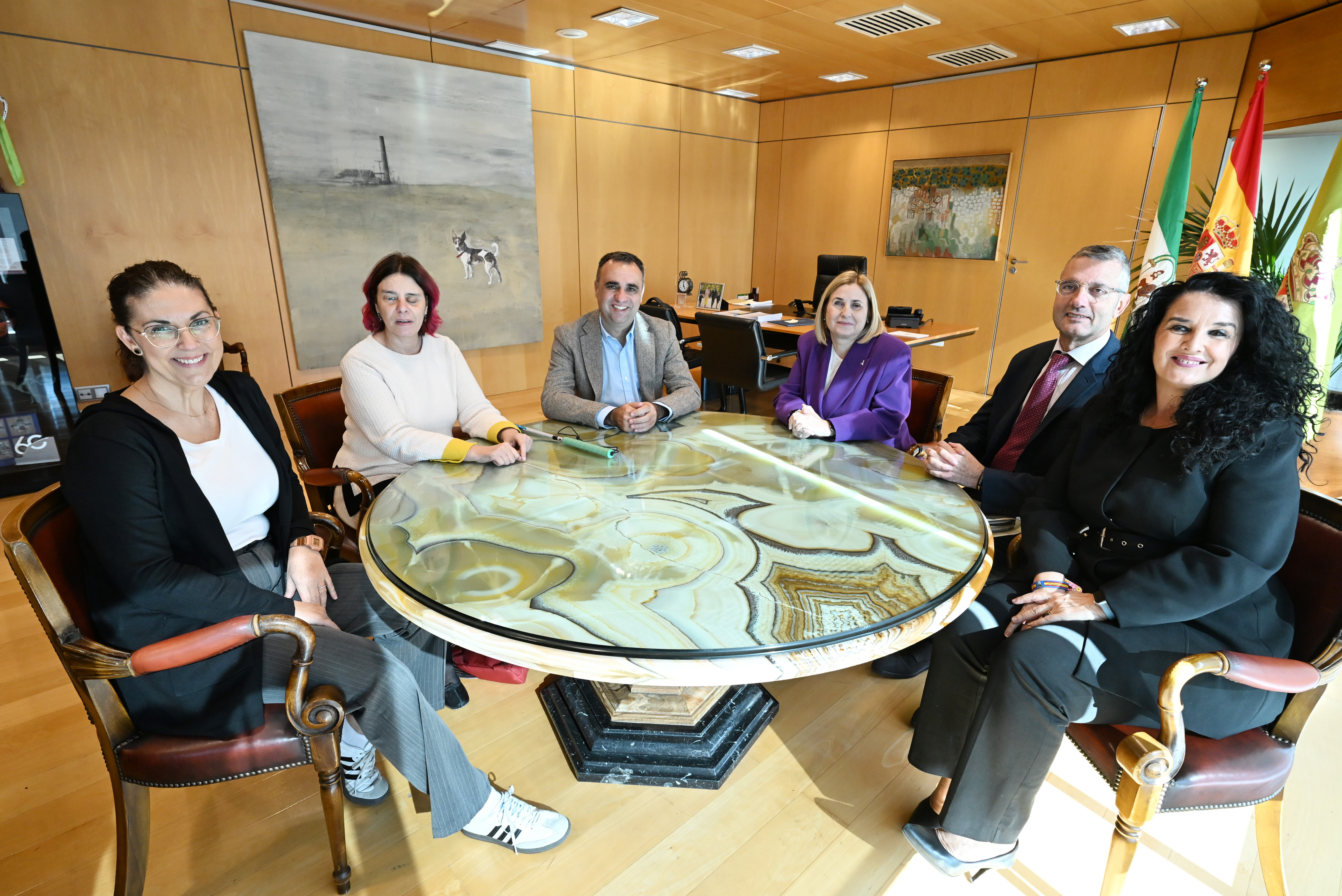 Reunión de los responsables de Inserta y de la Diputación de Granada previa a la firma del acuerdo