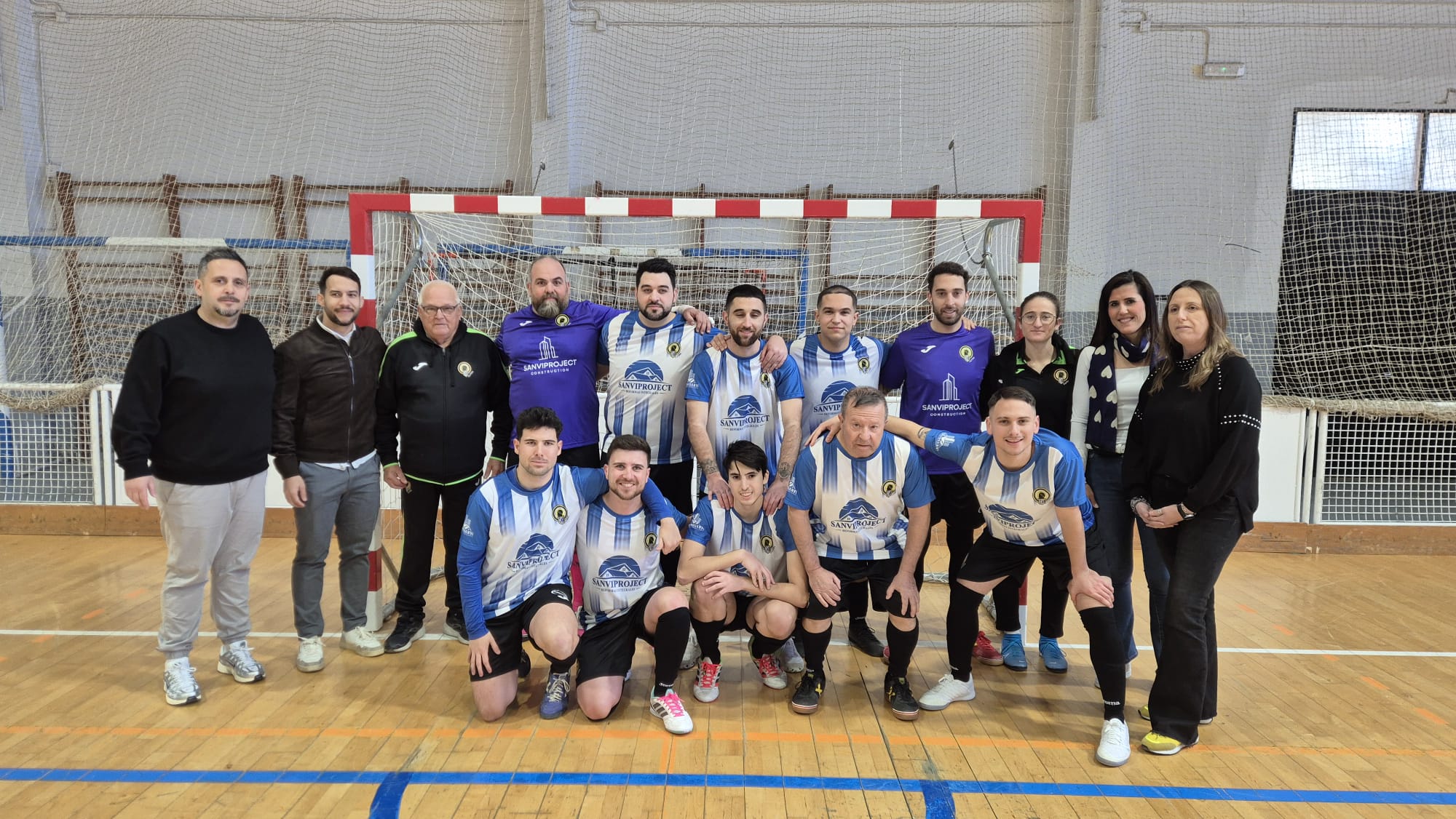 Foto del equipo y responsables del Sporting San Vicente FS-ONCE Alicante