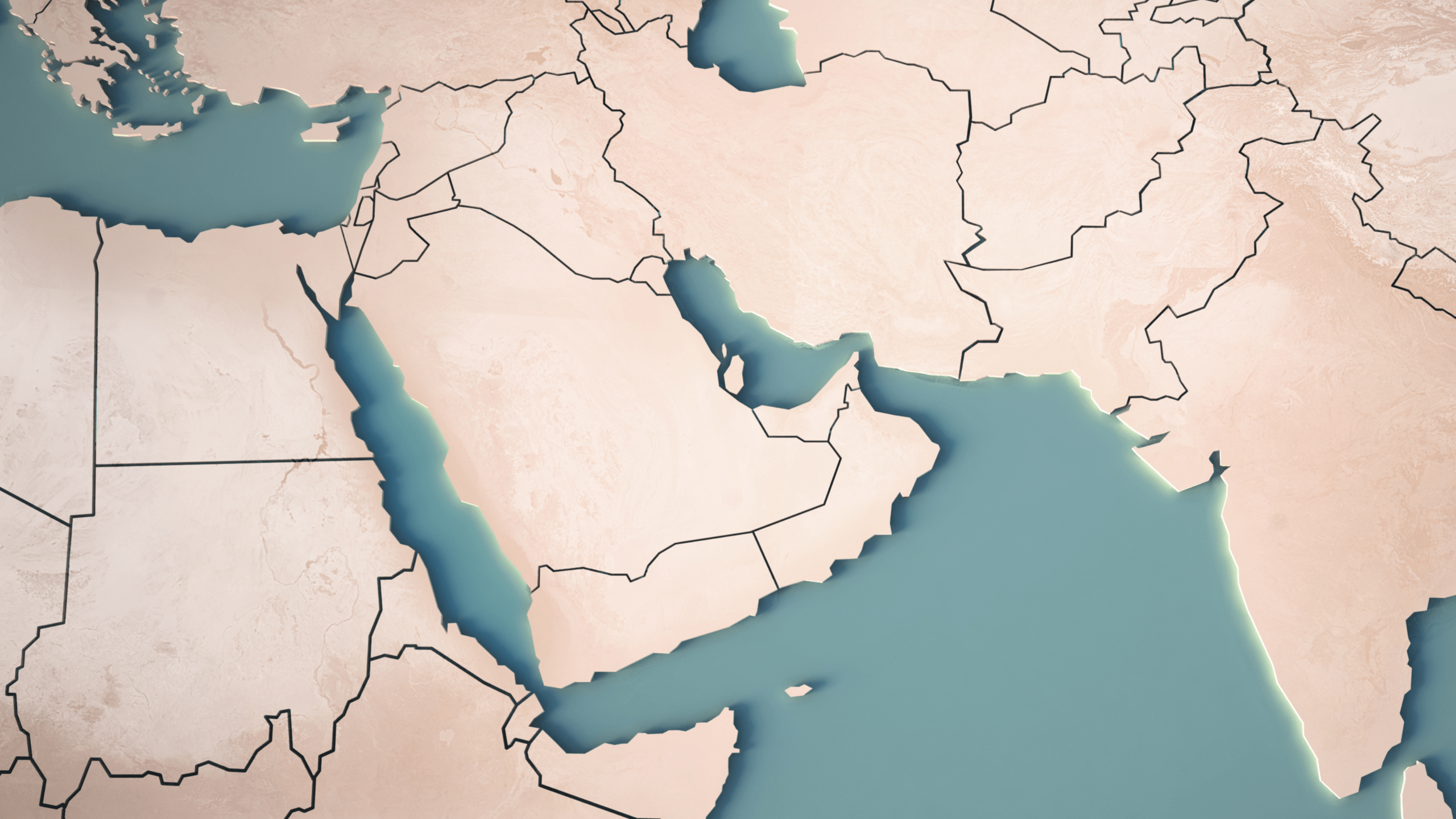 Mapa de los países de Oriente Medio