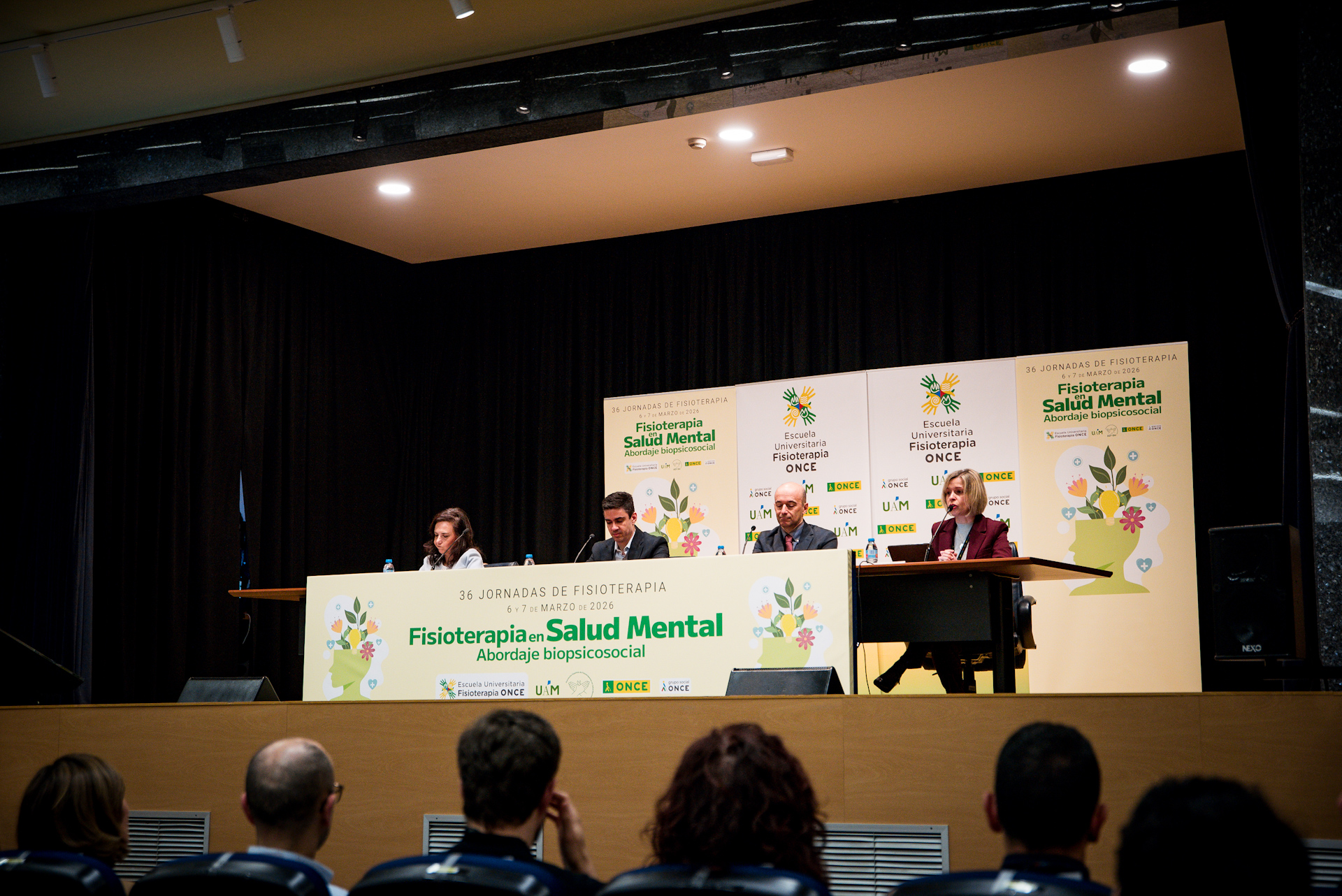 Pilar López, Francisco Román Martínez, Miguel Manso y Ana Varas, inauguran las 36 Jornadas de Fisioterapia de la ONCE