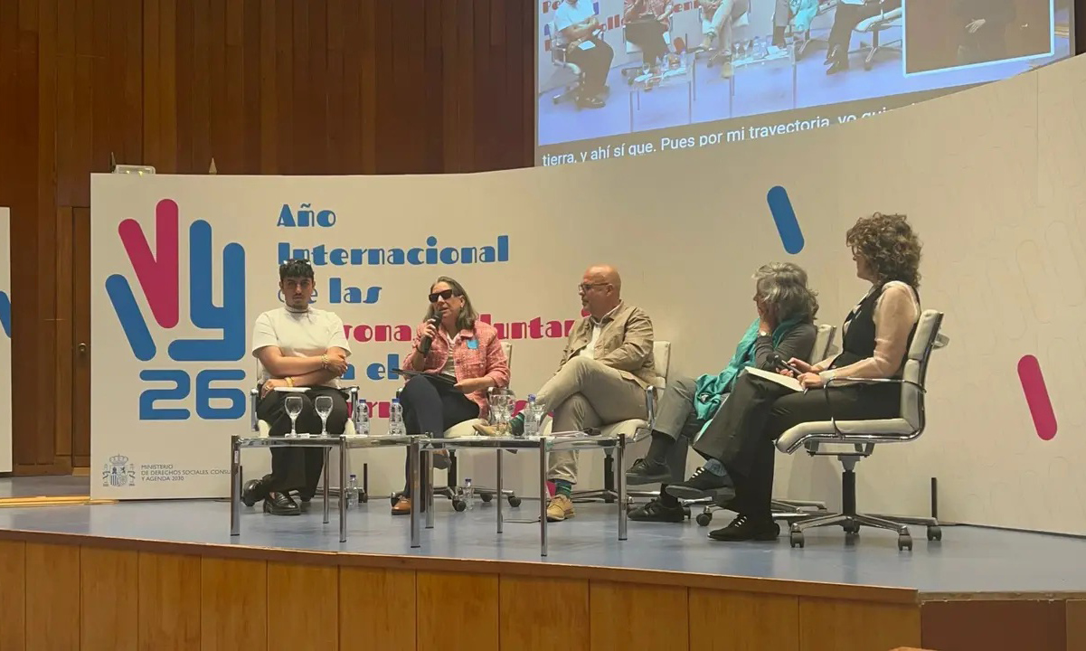 Intervención de Teresa Lajarín durante la inauguración