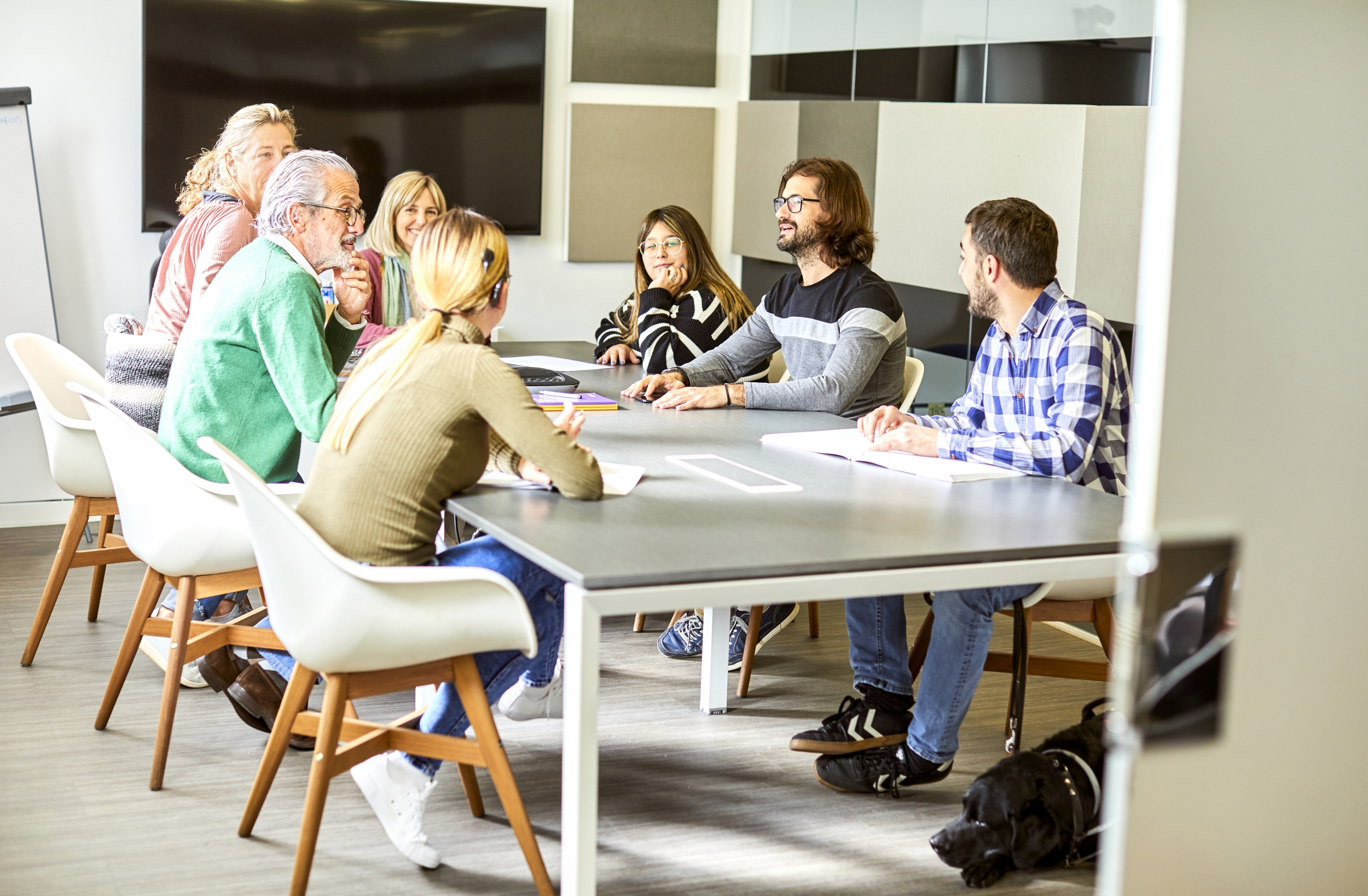 Foto de un grupo de trabajadores diversos del Grupo Social ONCE