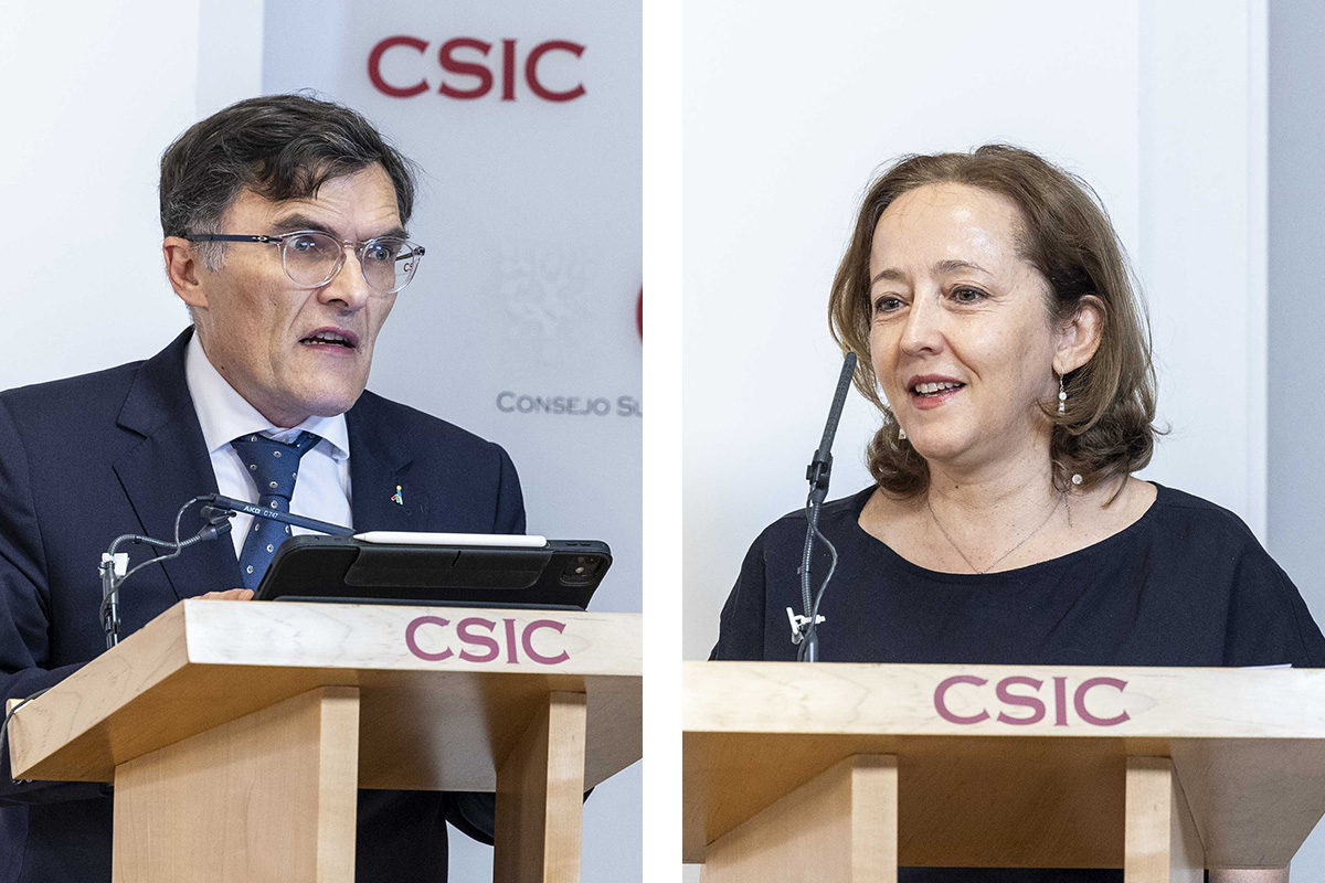 Alberto Durán y Eloísa del Pino durante sus intervenciones