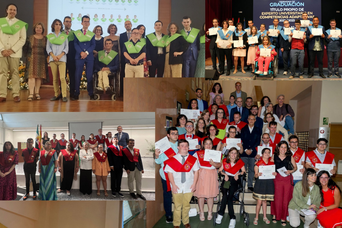 Graduaciones de varios de los grupos de universitarios con discapacidad intelectual