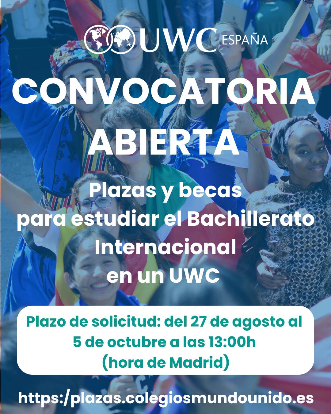 Cartel con la información de la beca