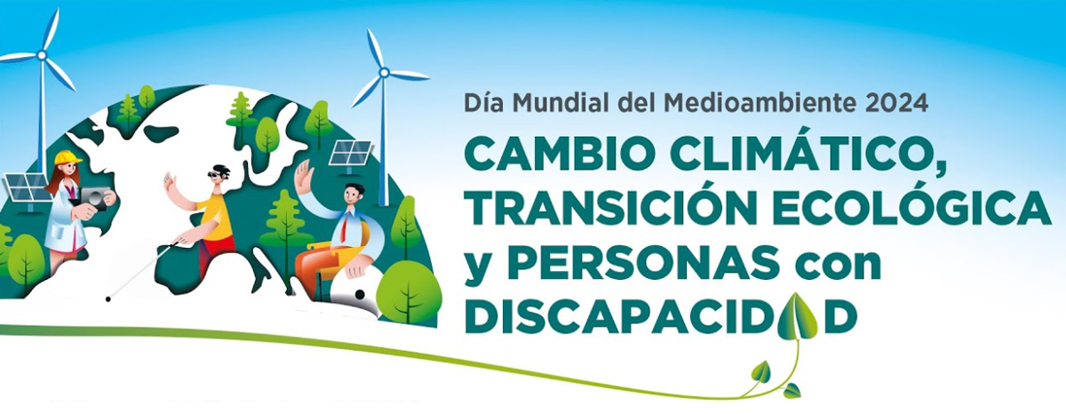 Cartel del encuentro ‘Cambio climático, transición ecológica y personas con discapacidad’