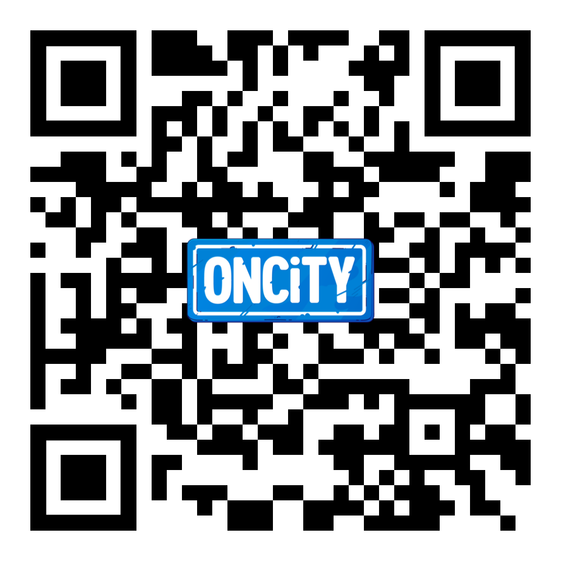 Código QR con logo de ONCITY en el centro