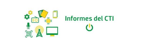 Pictogramas que muestran los diferentes opciones de informes del CTI