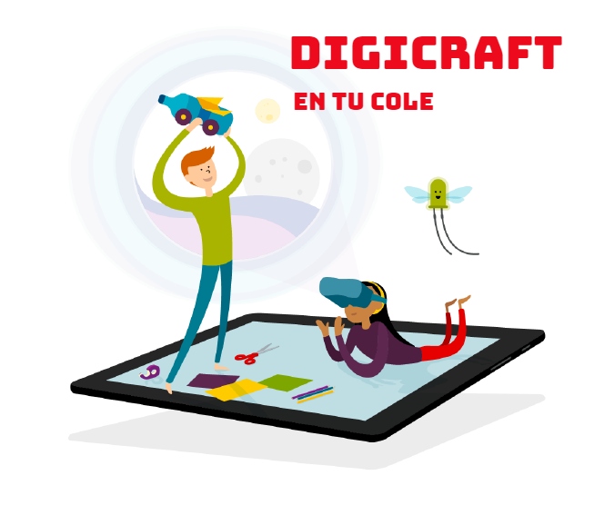 Ilustración del proyecto DigiCraft en el colegio