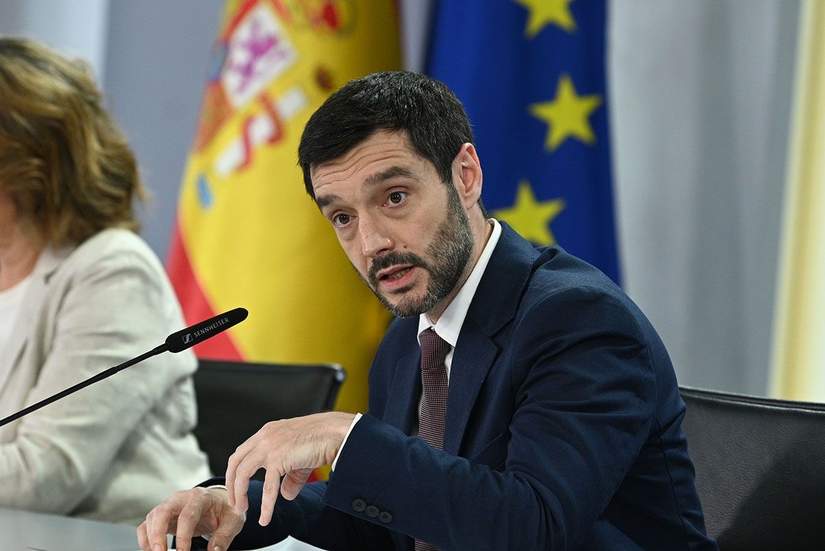 Bustinduy en la rueda de prensa tras el Consejo de Ministros