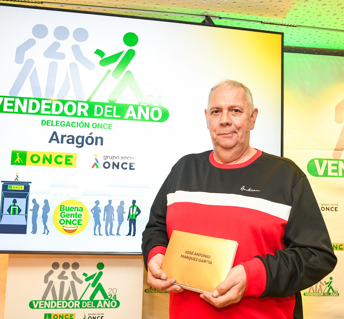 José Antonio Márquez, mejor vendedor de la ONCE 2024 en Aragón