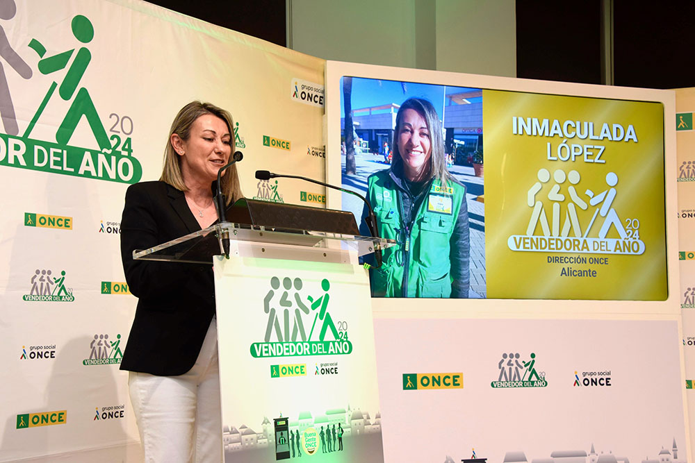 Inmaculada López, mejor vendedora de la ONCE en Alicante
