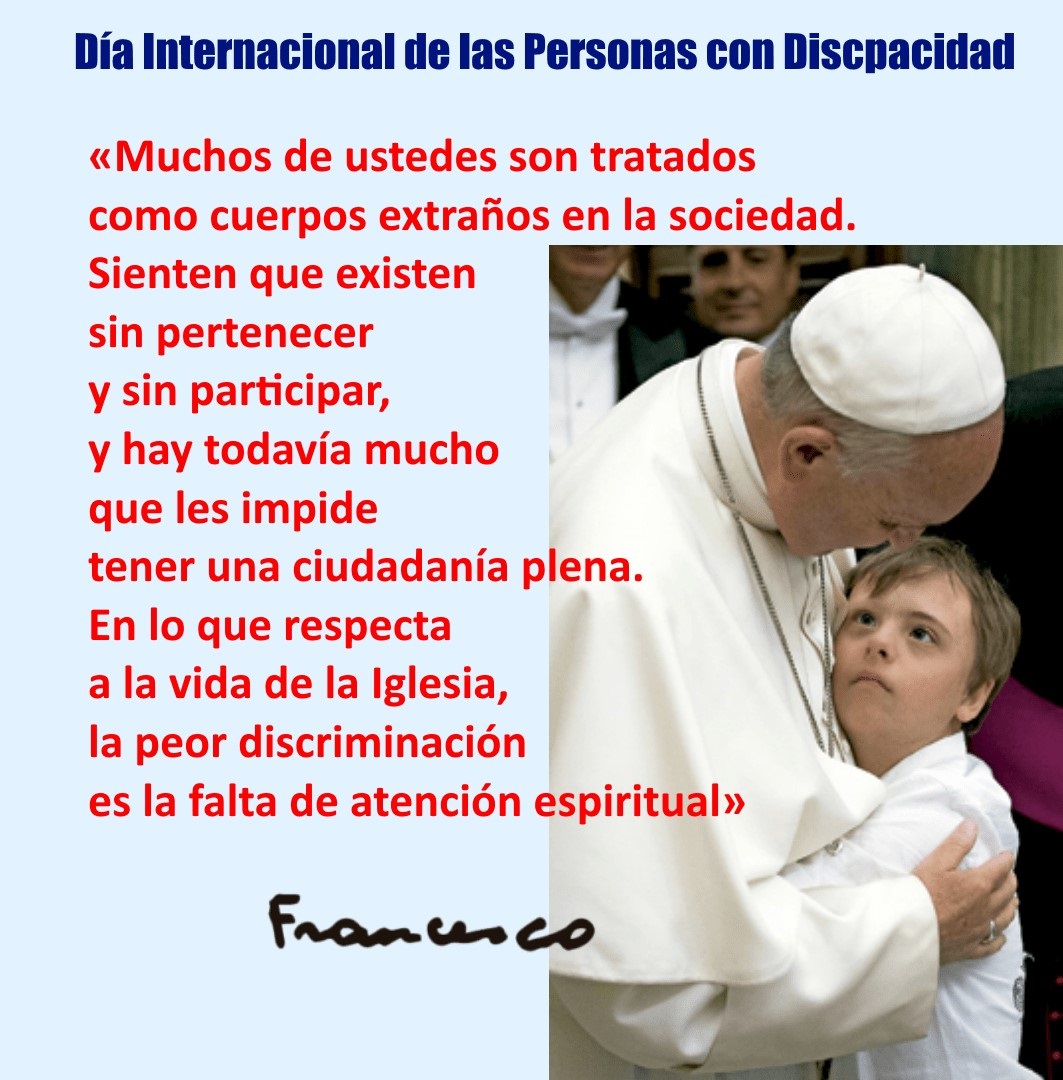Mensaje de Francisco en el Día Internacional de la Discapacidad