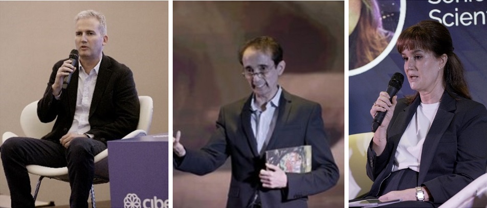 De izda. a dcha.: Galiano, Sierra y Reyero durante su participación en el seminario Cibelae