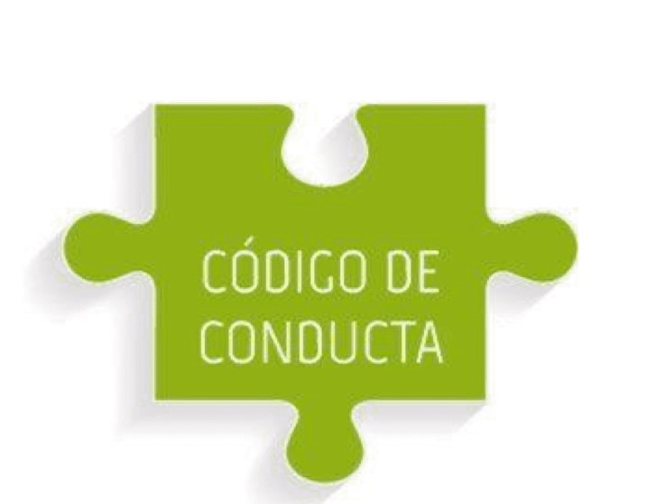 Una pieza de puzle con la leyenda “código de conducta”