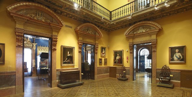 Interior de uno de los salones del Museo Lárazo Galdiano
