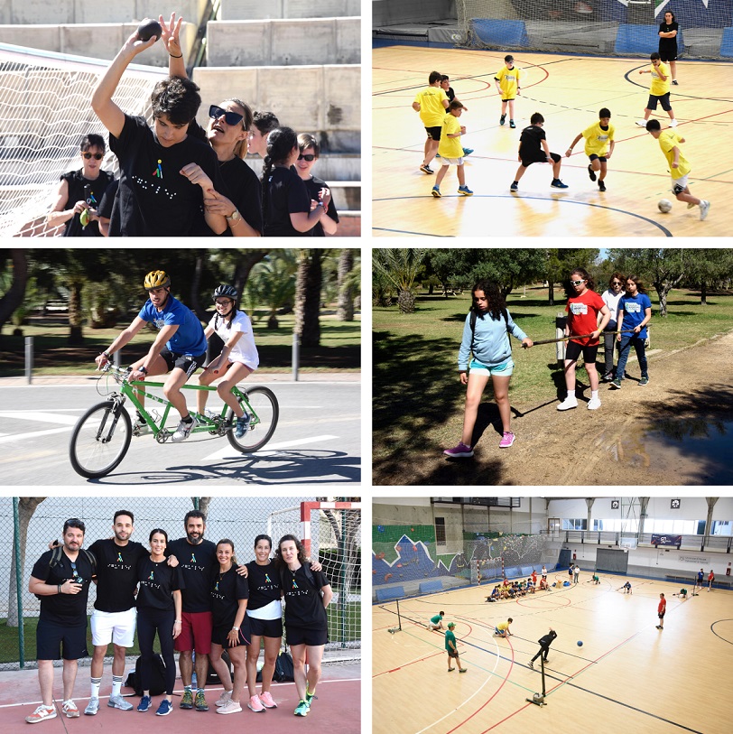 Imágenes de algunos de los monitores y participantes en las escuelas deportivas practicando diversos deportes