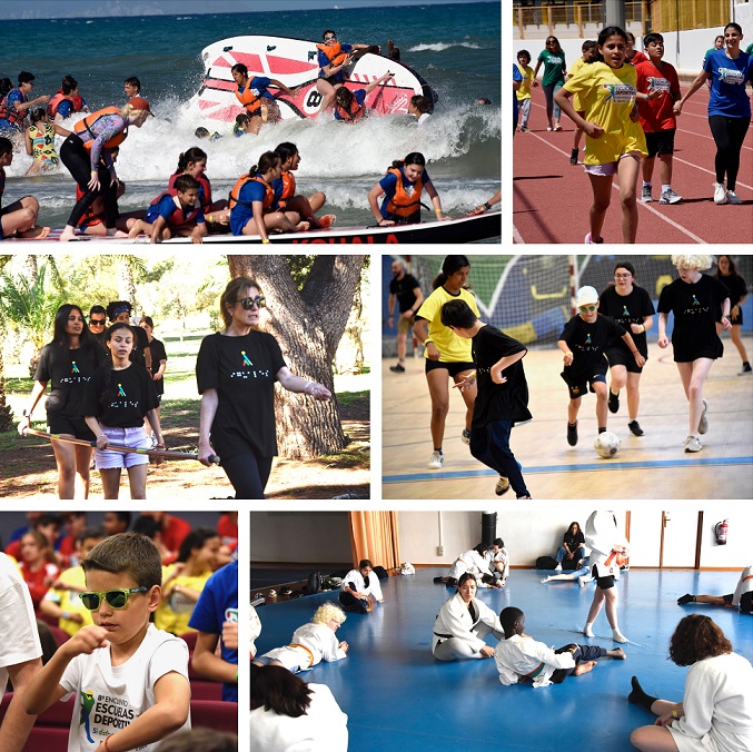 Diversas imágenes de las actividades deportivas desarrolladas durante el encuentro