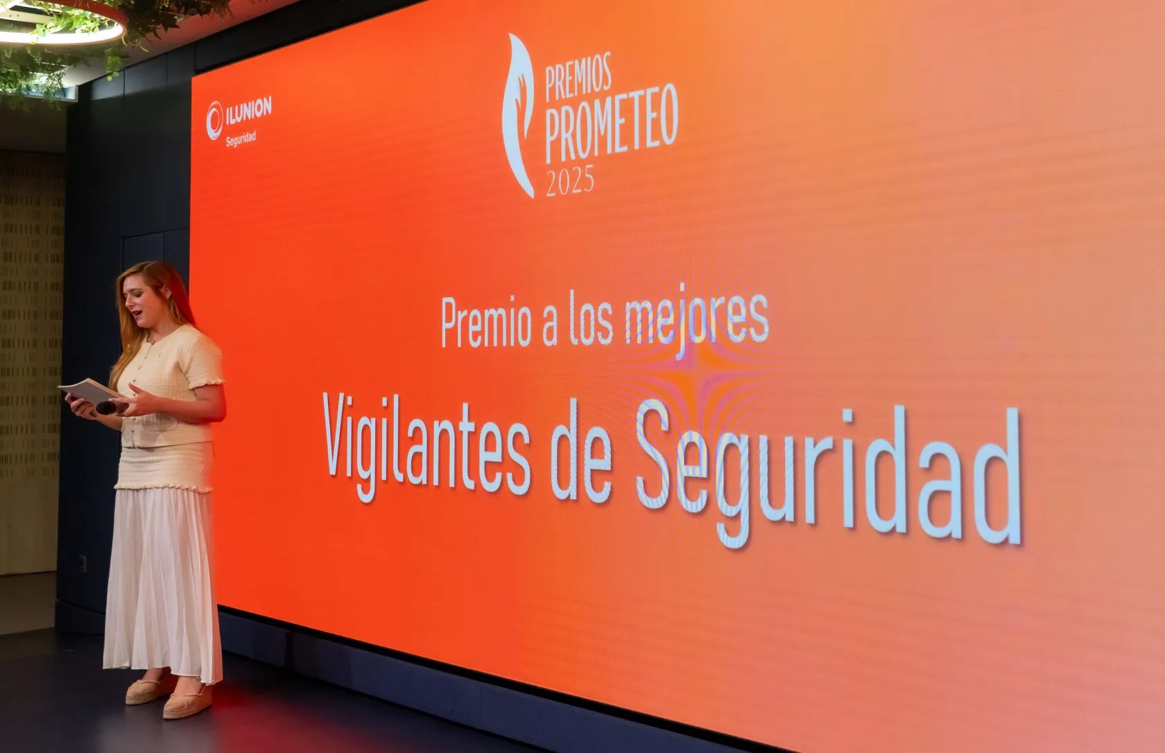 Pepa Alonso durante su intervención en el acto de entrega de los premios Prometeo