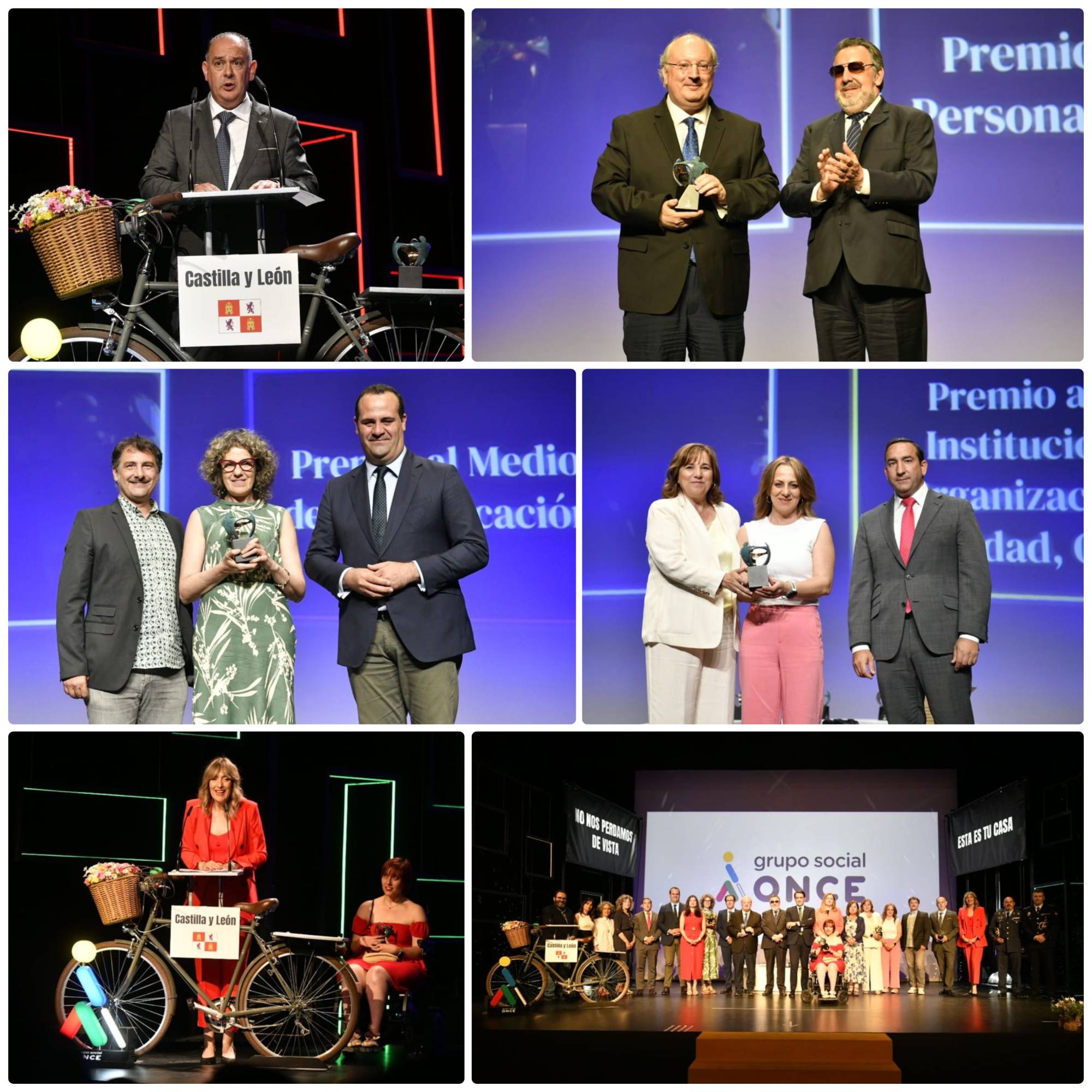 Collage con los premiados en los Solidarios de Castilla y León 2025