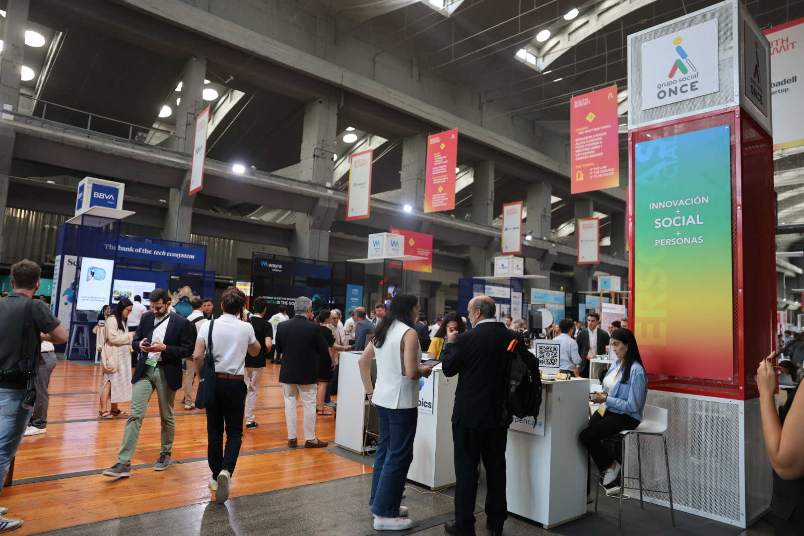 Estand del Grupo Social ONCE en el South Summit Madrid 2025