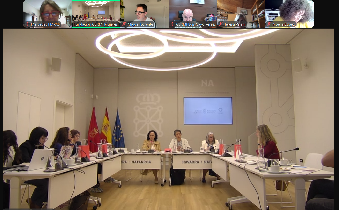 Momento de la reunión del Patronato