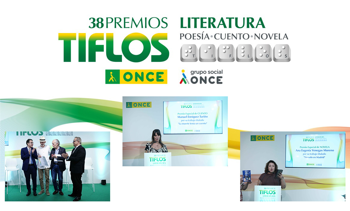 Ganadores de la categoría especial para autores con discapacidad visual