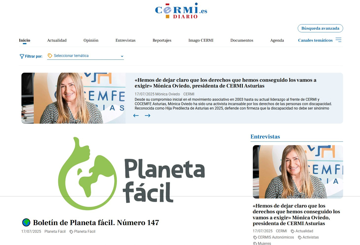 Pantallazo de cermi.es diario Pantallazo de cermi.es diario