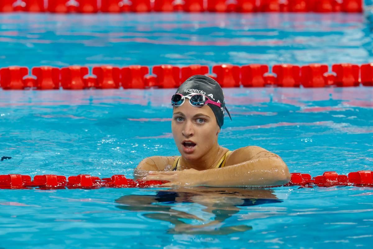 Anastasiya Dmytriv en la piscina Foto: EFE