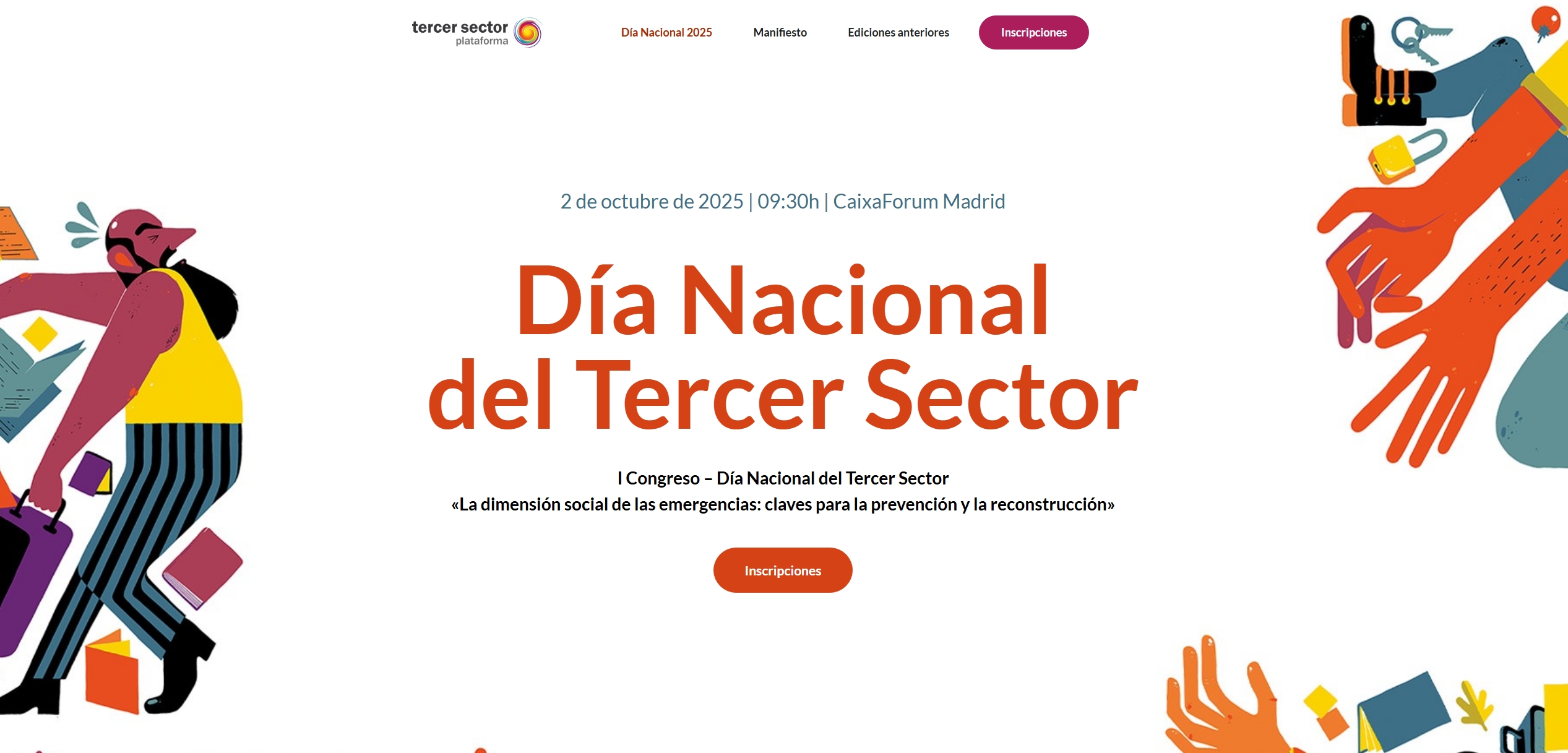 Diapositiva de la web de la PTS alusiva al Día Nacional del Tercer Sector