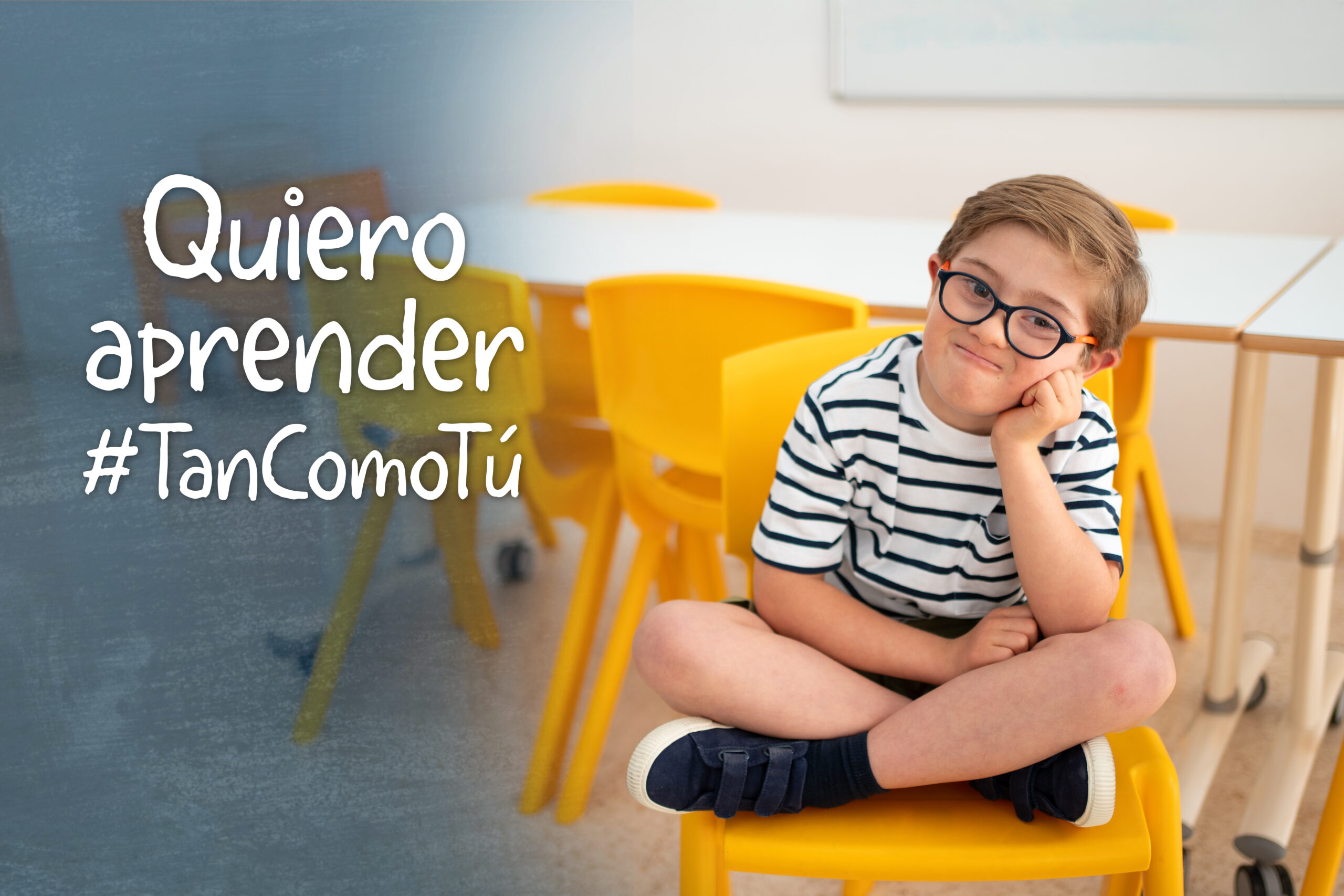 Niño con Síndrome de Down protagonista de la campaña '¿Qué es y qué no es la educación inclusiva?' Niño con Síndrome de Down protagonista de la campaña '¿Qué es y qué no es la educación inclusiva?'