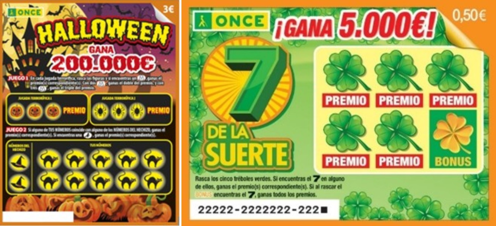 Rasca Halloween y 7 de la suerte Rasca Halloween y 7 de la suerte