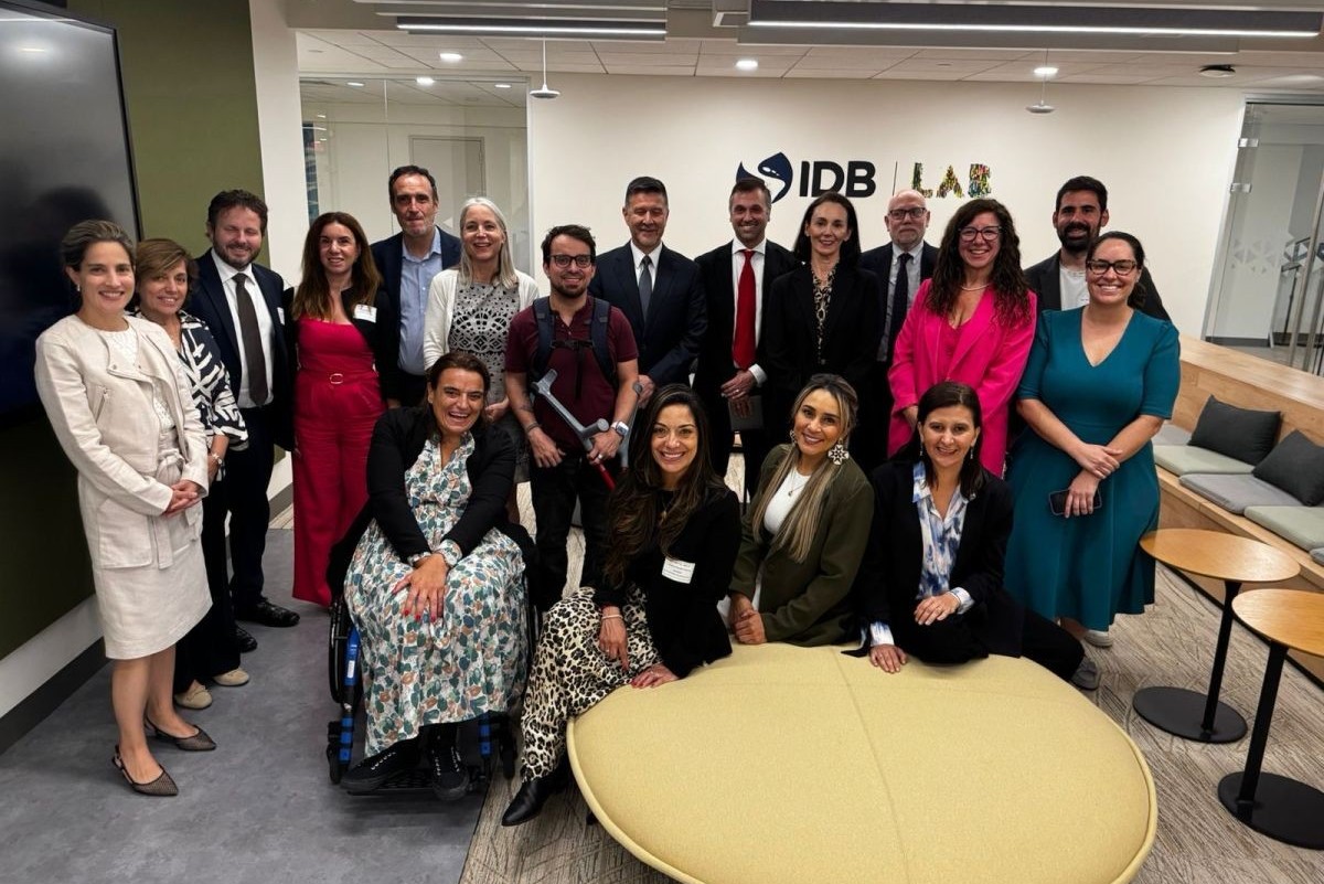Los principales líderes de Por Talento Latinoamérica, en la reunión de Washington | Foto de BID Lab