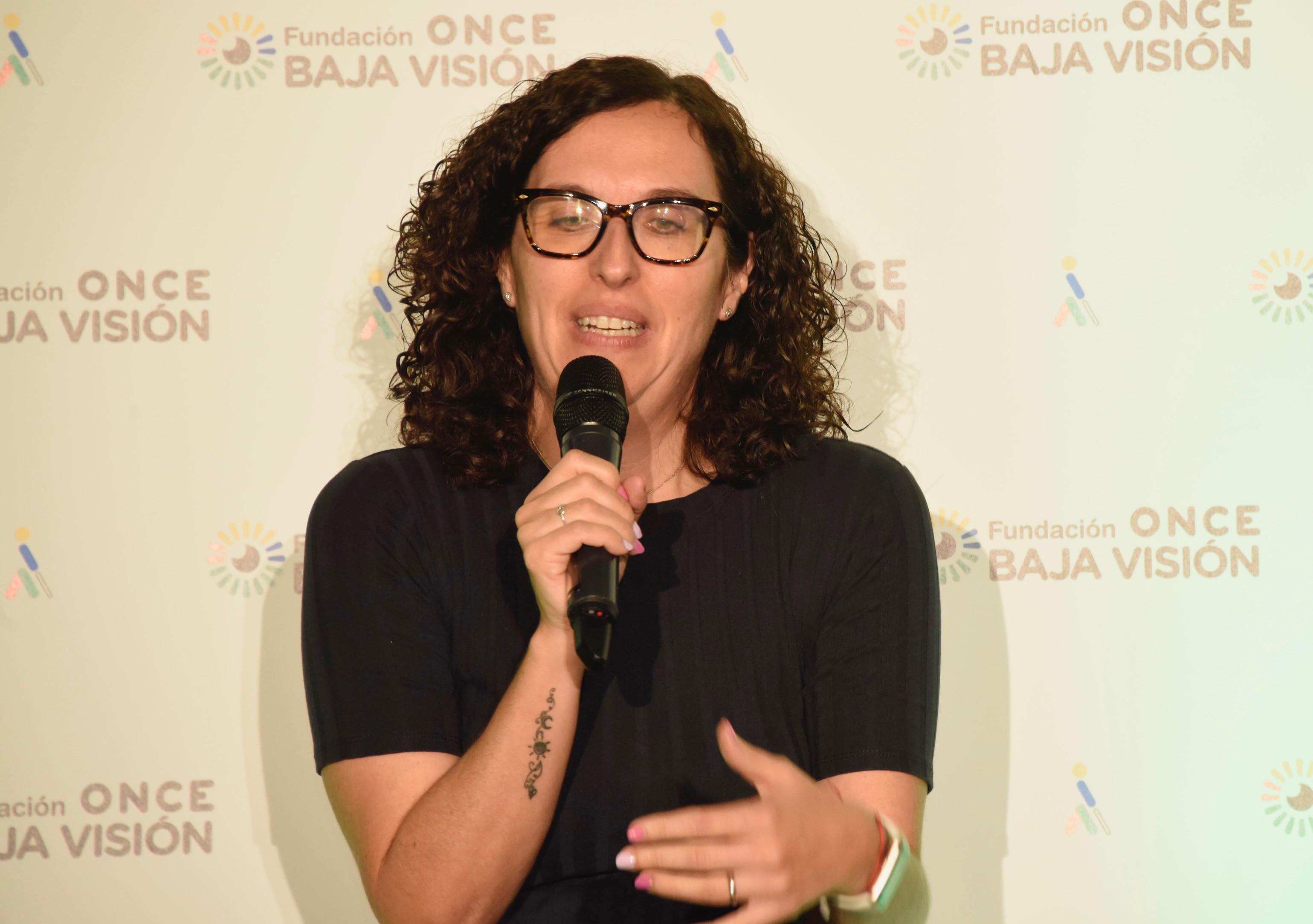 Merche Bonilla durante su intervención en el el acto de presentación de la FOBV en Valencia.