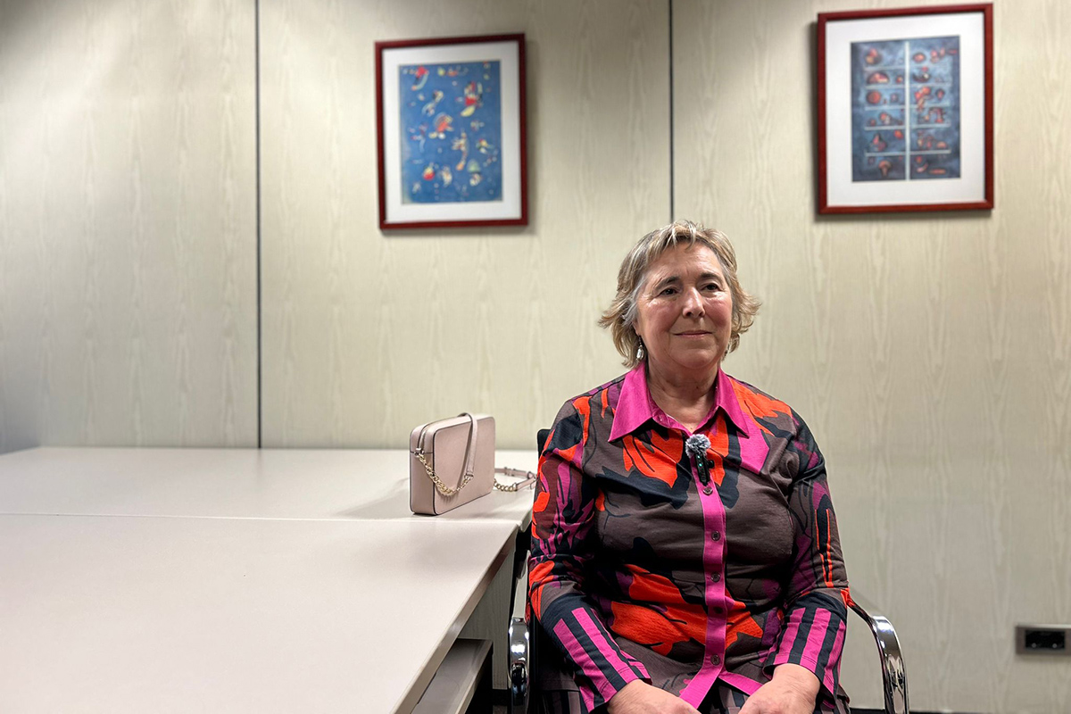 Segunda Silva en un momento durante la entrevista