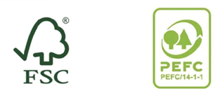 Logos certificaciones de papel de bosques sostenibles