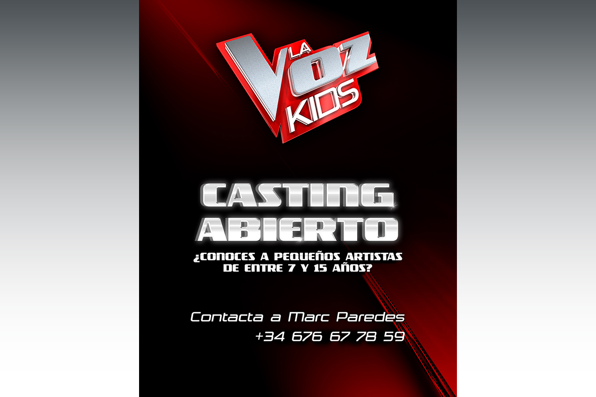 Cartel del casting de La Voz Kids