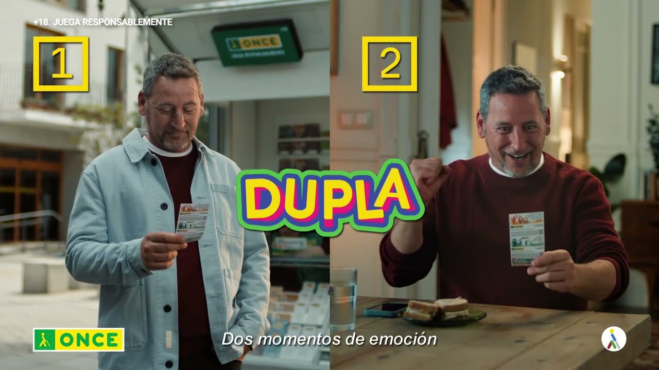 Fotograma del spot del juego DUPLA de la ONCE