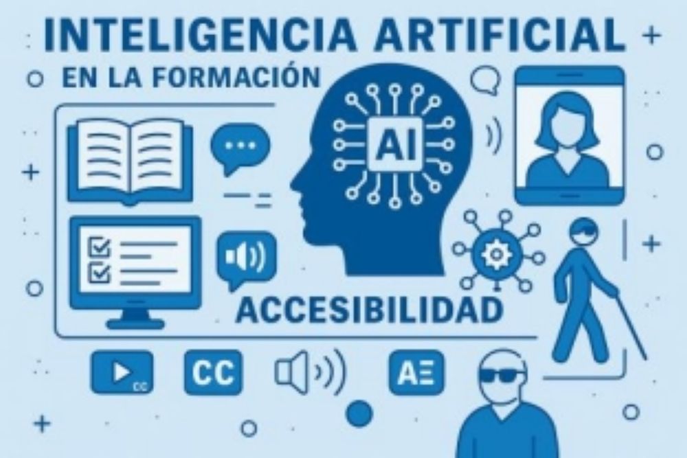 Ilustración alusiva sobre la formación en IA y accesibilidad
