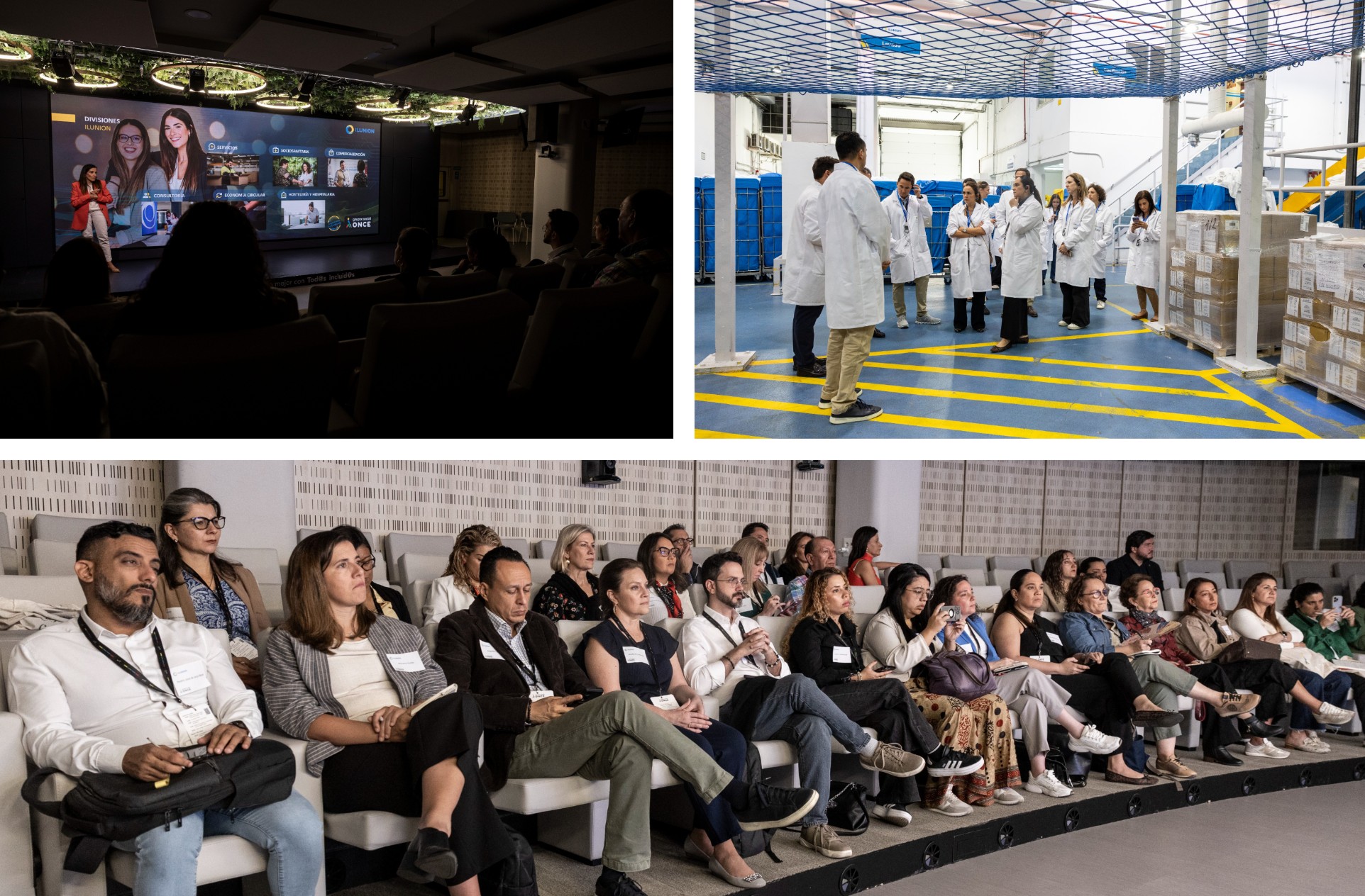 Visita de la delegación de Por Talento Latinoamérica en Torre Ilunion y en una de las lavanderías de Ilunion TextilCare