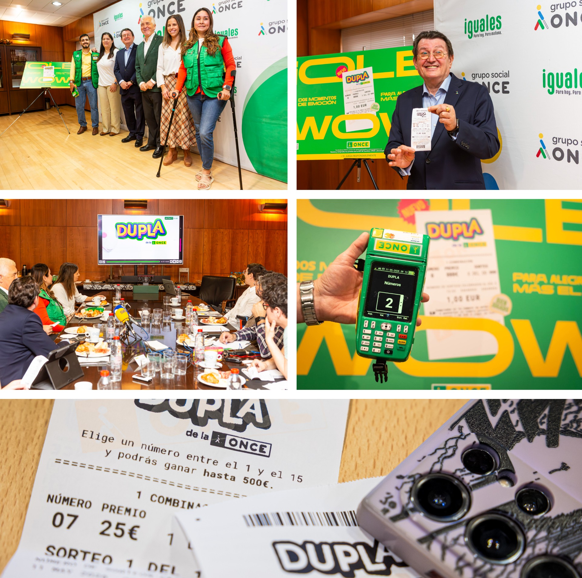 Collage de imágenes de la presentación de Dupla en Valencia