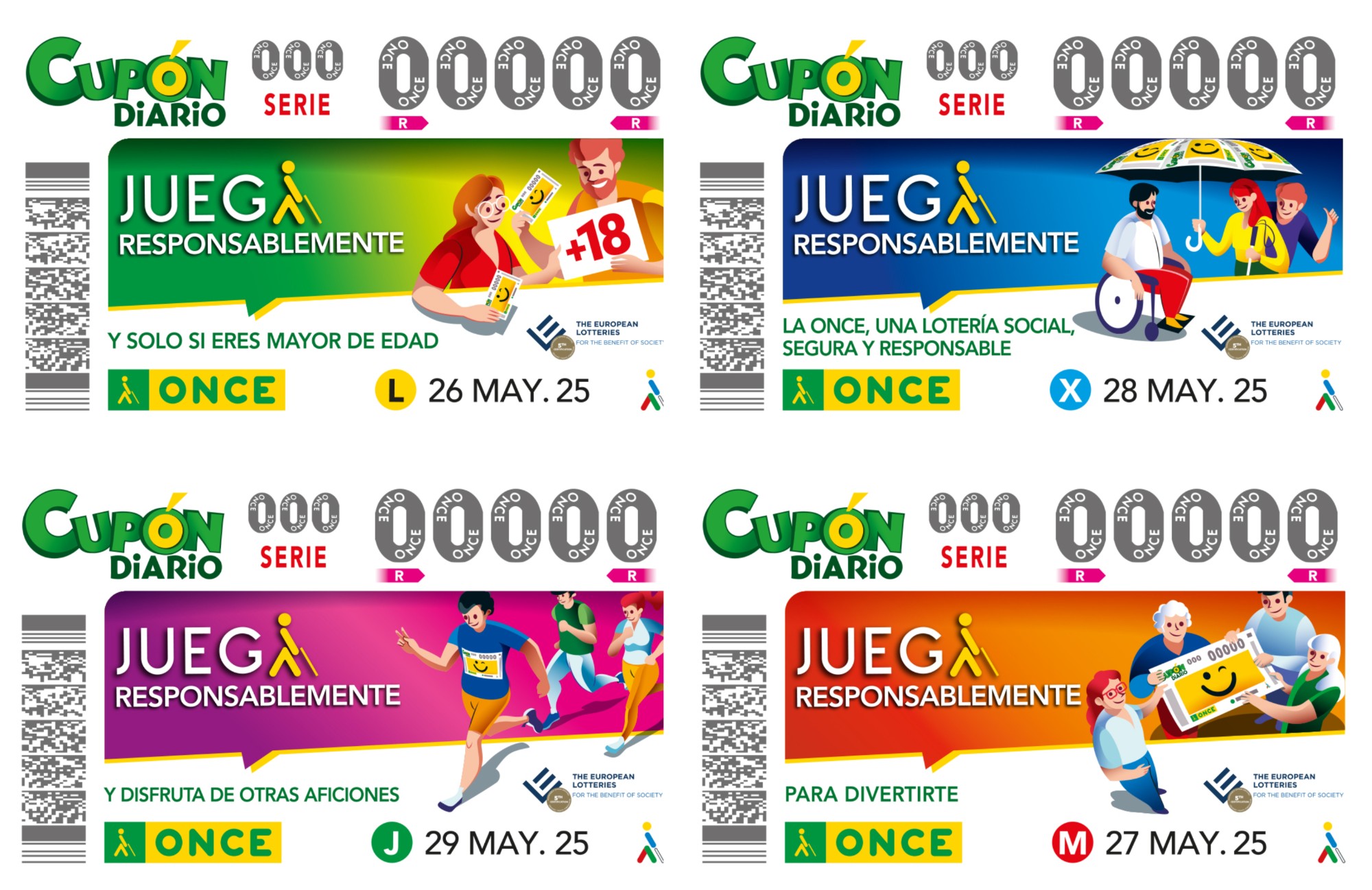 Collección de cupones dedicados al Juego Responsable en 2025