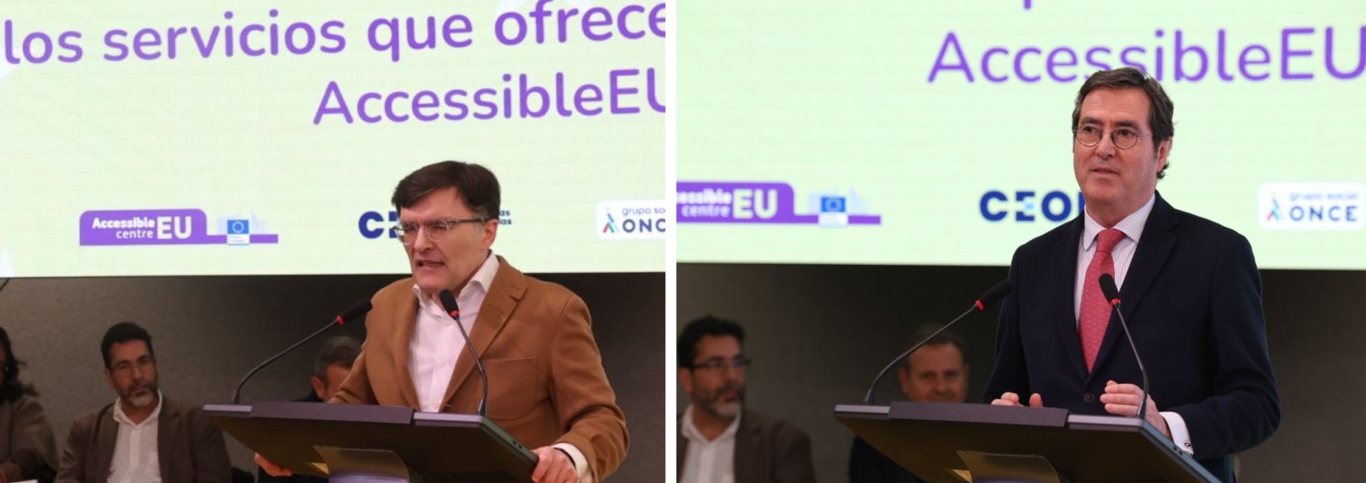 Momento de la intervención de Alberto Durán y Antonio Garamendi durante la jornada