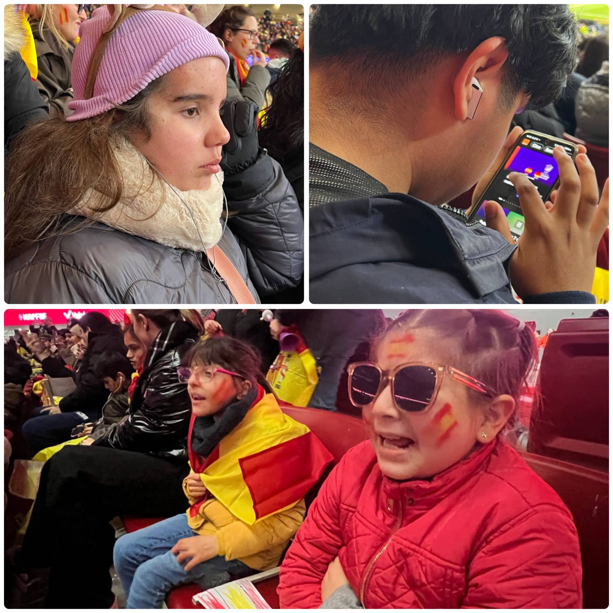 Varios momentos donde los chavales pudieron disfrutar del partido