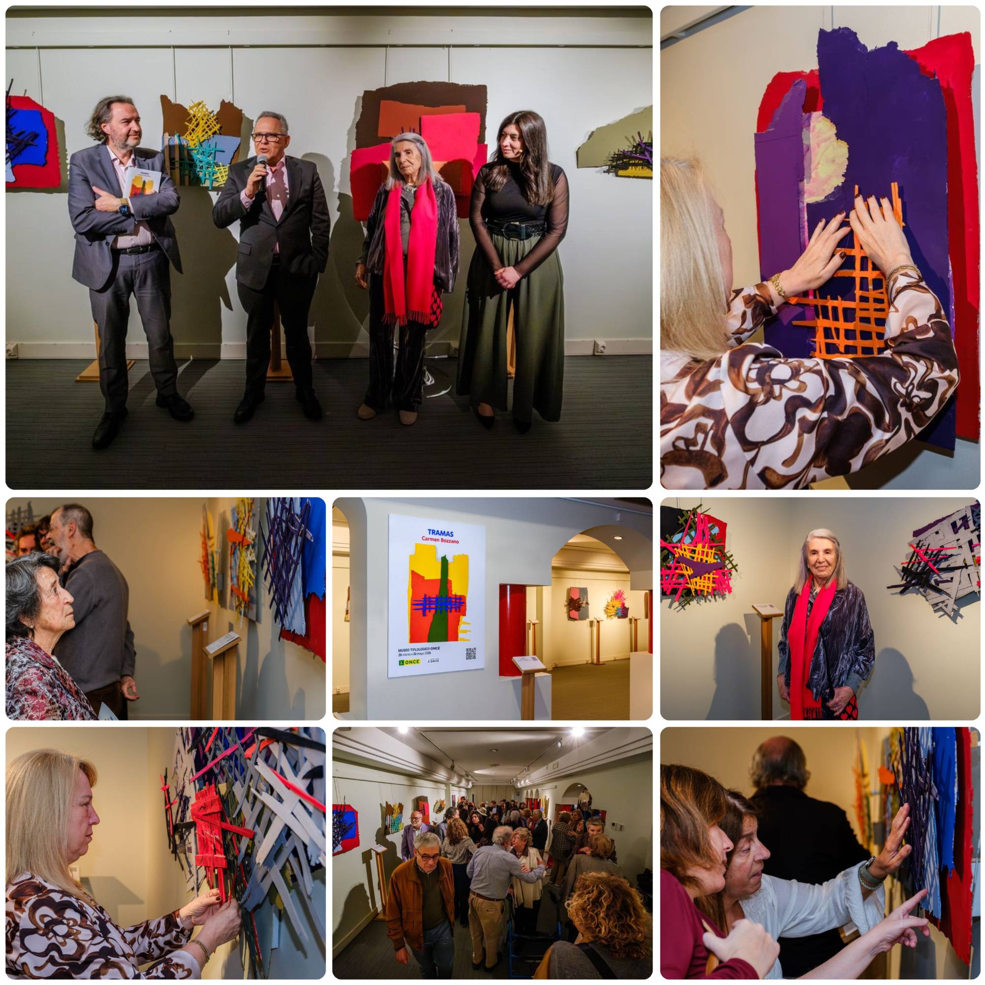 Collage con varios de la inauguración de la exposición