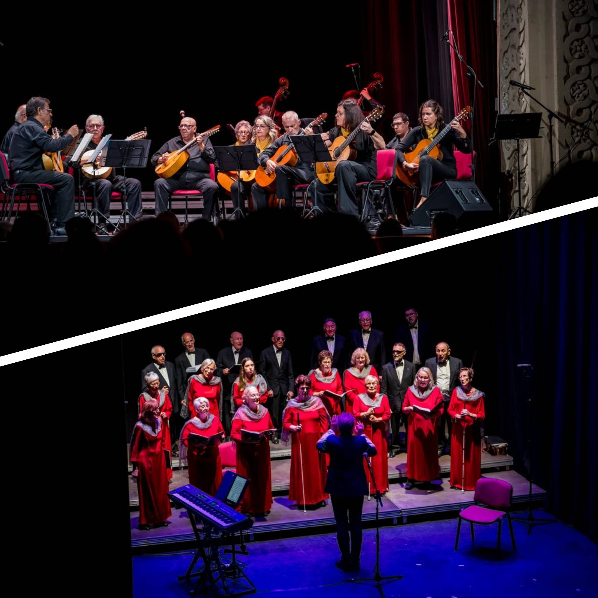 Collage Orquesta de Plectro Ciudad de los Califas y Coral Alaia