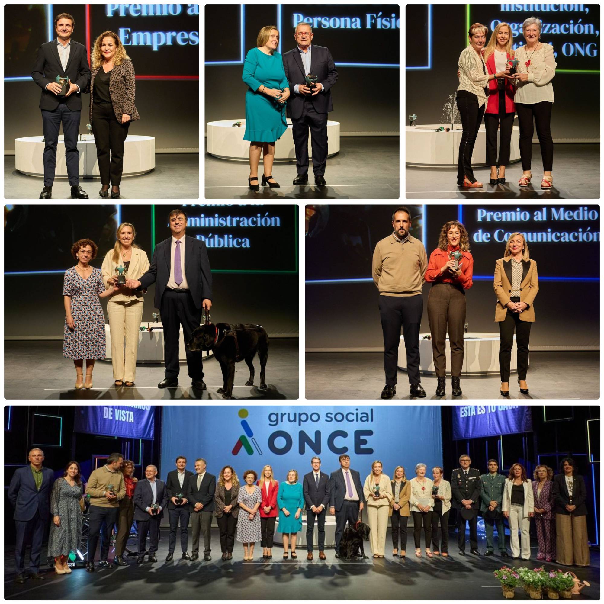 Collage con la entrega de los diferentes Premios Solidarios La Rioja