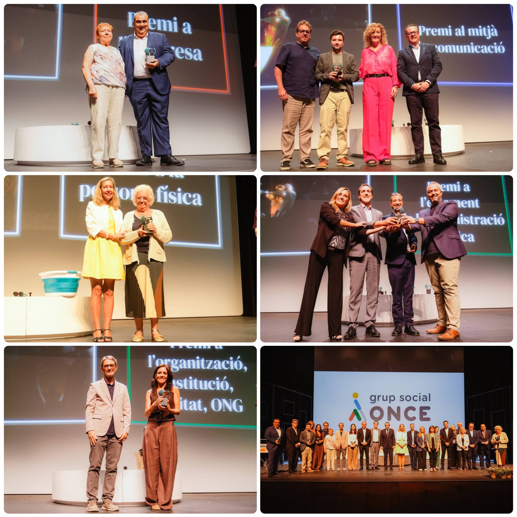 Collage con las diferentes entregas de los galardones
