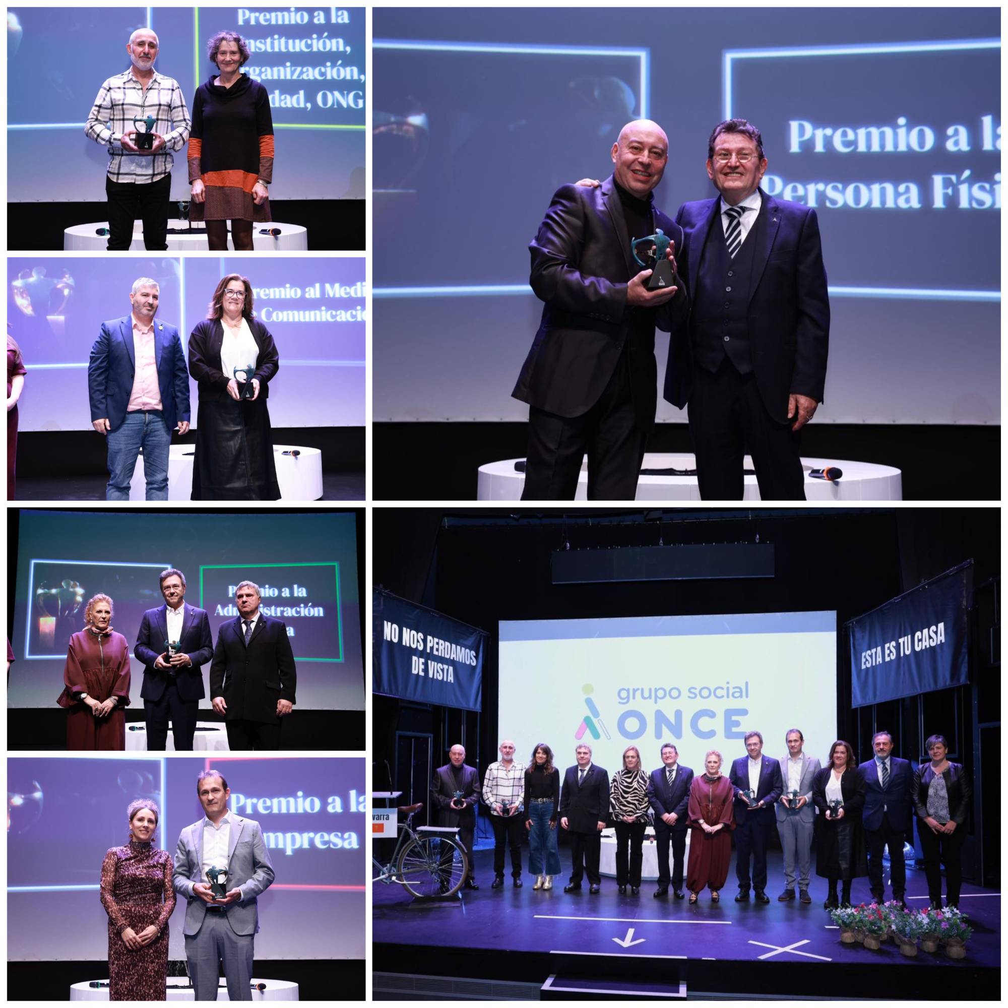 Collage con la entrega de los diferentes galardones